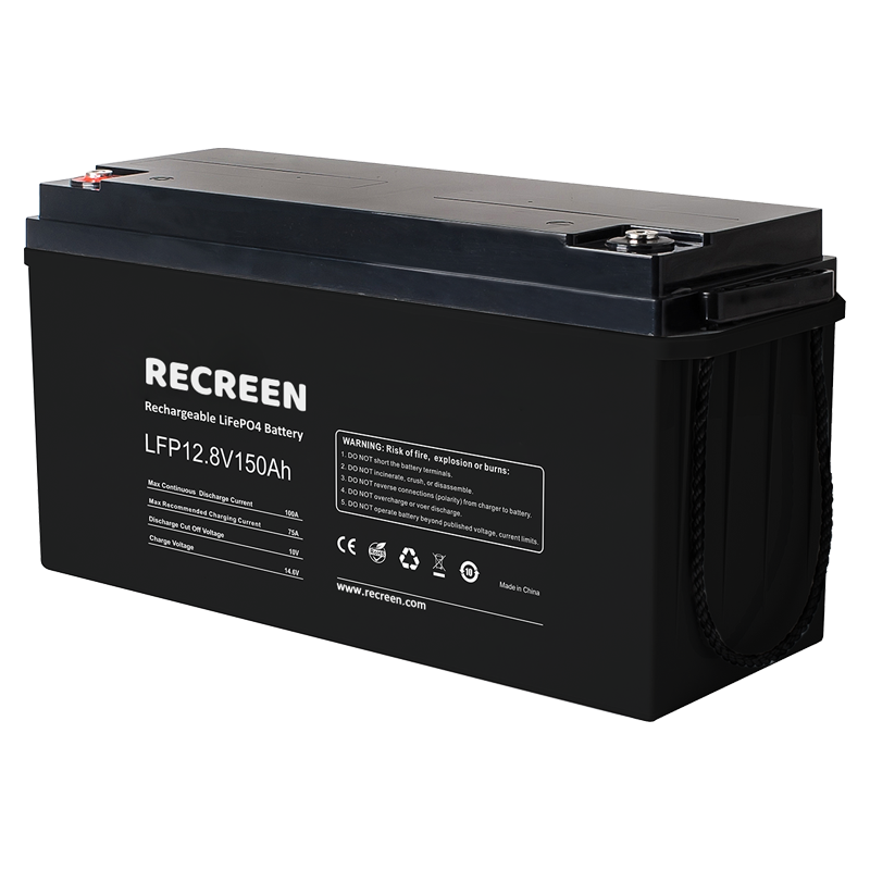 12.8v 150ah solar lithium battery rv factory