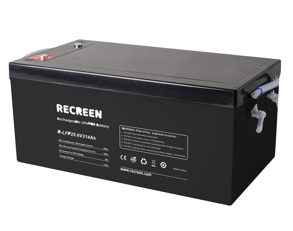 25.6v 314ah deep cycle solar lithium batteries