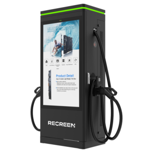 55" advertising commercial ac ev charger 14kw/22kw/44kw